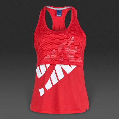 Nike Sportswear Prep Mesh Tank University Red / White for Women